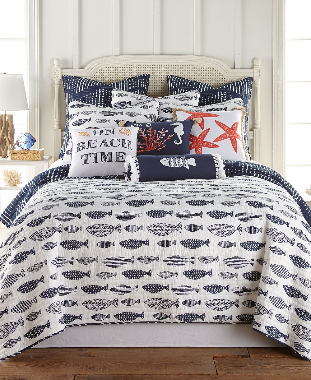 Декоративный стеганый комплект Levtex Home Bakio Coastal Escape Reversible 3-Pc. Quilt Set