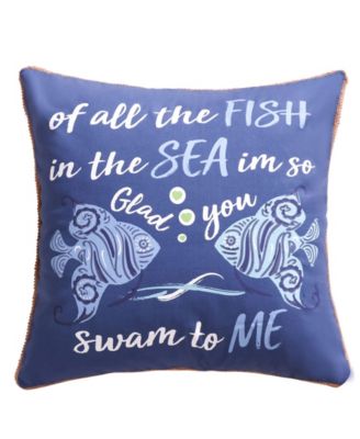 Levtex Laida Beach All Fish in the Sea Декоративная подушка 20" x 20"