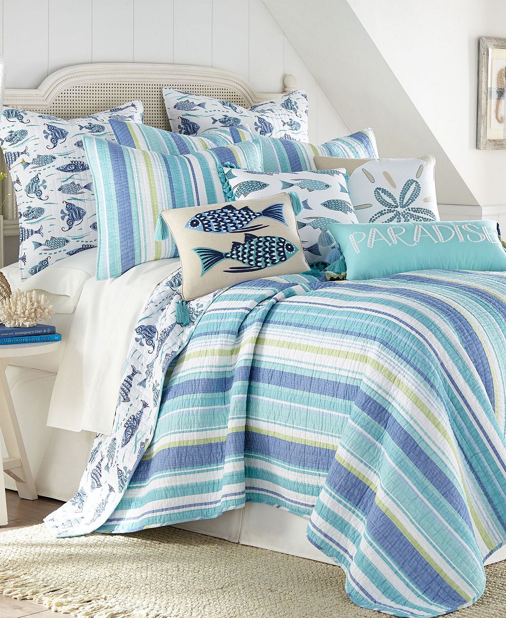 Levtex Home Laida Beach Whimsical Fish Reversible 2-Pc. Quilt Set, Twin
