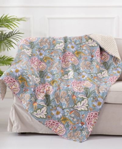 Levtex Angelica Spring цветочный стеганый плед, 50" x 60"