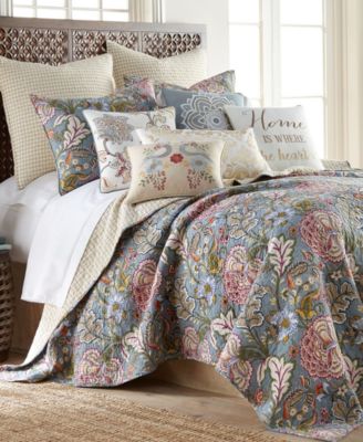 Levtex Home Angelica Spring Jacobean цветочный комплект стеганых одеял, 2 шт., Twin