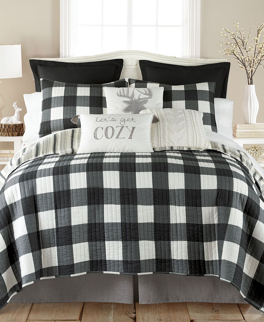 Комплект из 3 предметов Levtex Home Camden Buffalo Check Reversible, King/California King