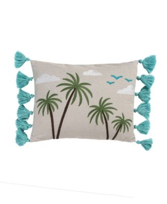 Декоративная подушка Homthreads Beach Days с кисточками, 14" x 18"