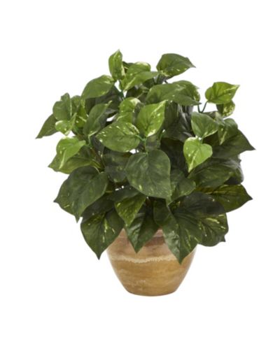 Nearly Natural искусственное растение Pothos в керамисном кашпо