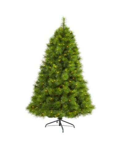 Nearly Natural Scotch Pine Artificial Christmas Tree with 350 Clear LED Lights