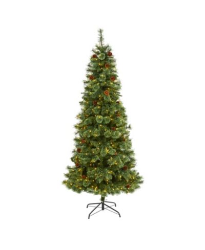 Nearly Natural искусственная елка Mountain Pine с 400 LED Lights и шишками