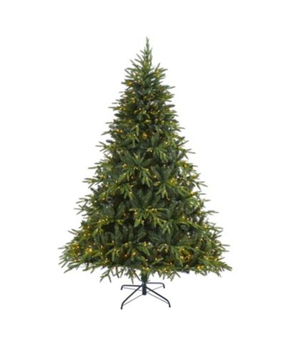 Nearly Natural Colorado Mountain Fir "Natural Look" Artificial Christmas Tree with 600 Clear LED Lights and 3048 Bendable Branches