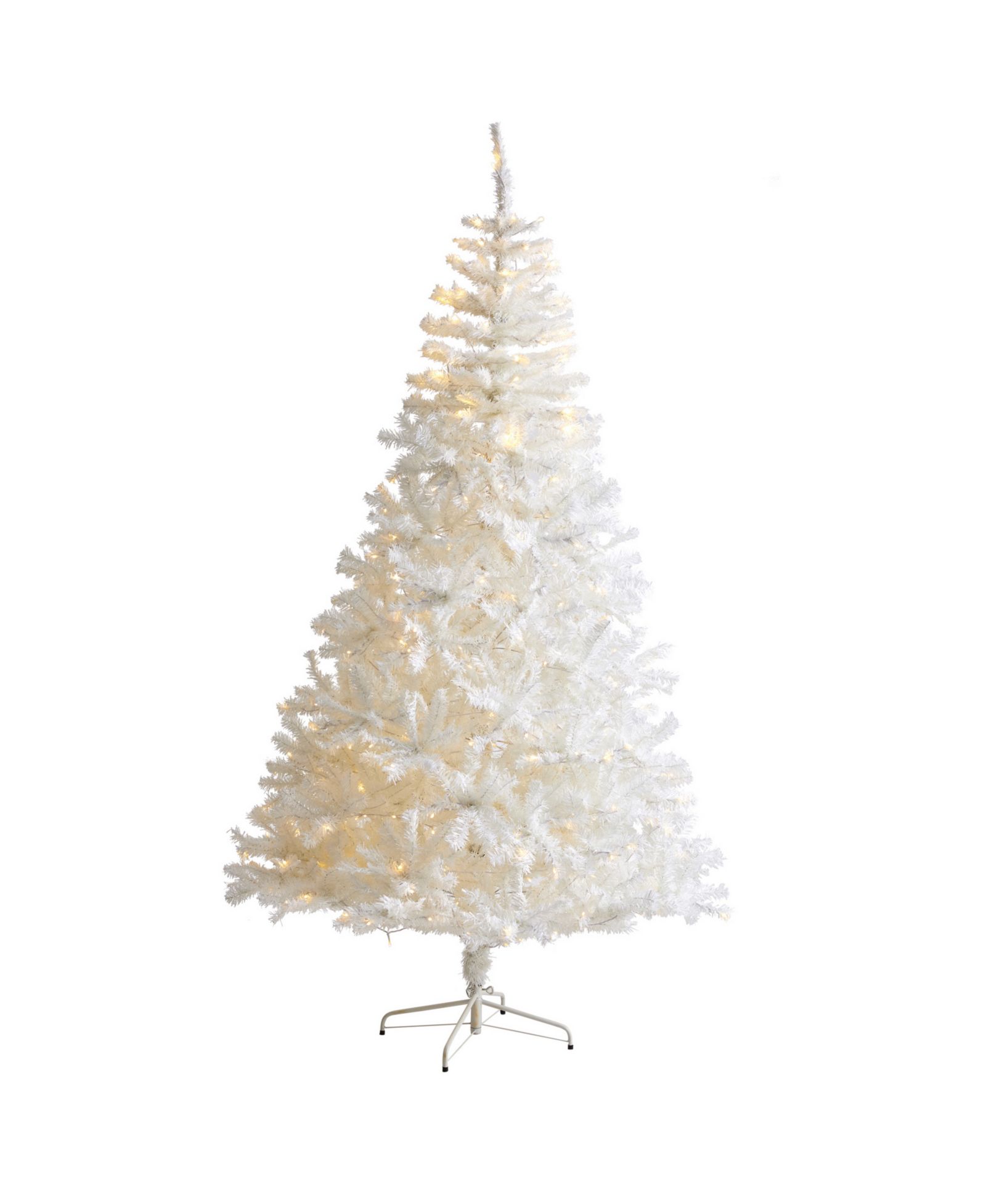 Nearly Natural Artificial Christmas Tree with 1500 Bendable Branches and 450 LED Lights