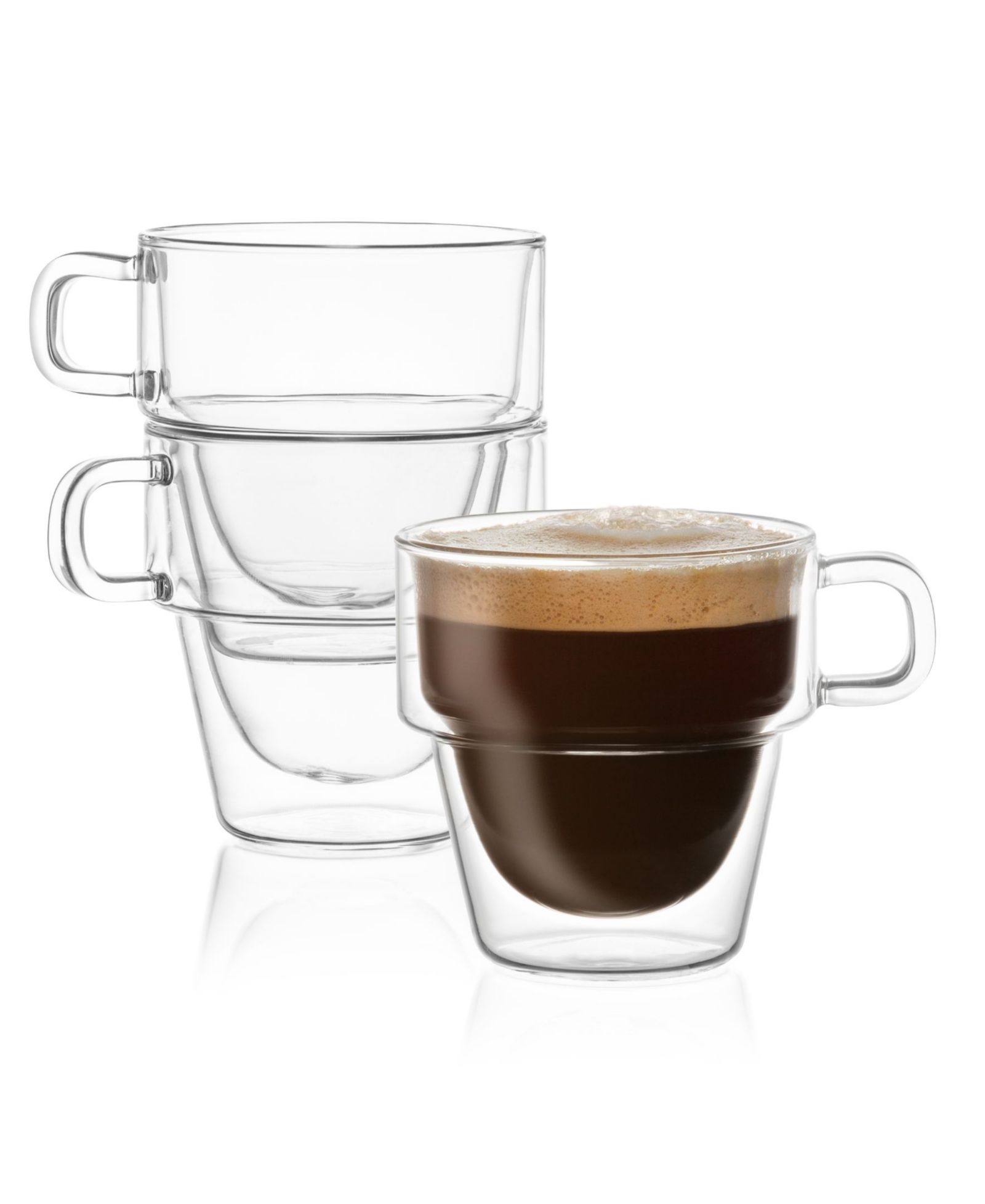 JoyJolt Stoiva Double Wall Glasses, Set of 4