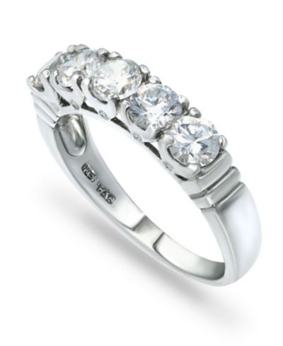 Macy's Cubic Zirconia Round 5 Stone Ring
