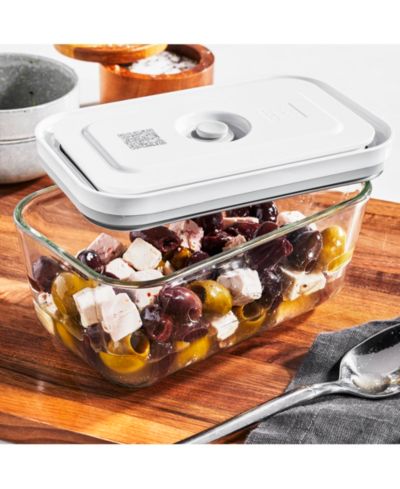 Zwilling Fresh & Save Medium Glass Rectangular 30-Oz. Vacuum Box, Set of 2