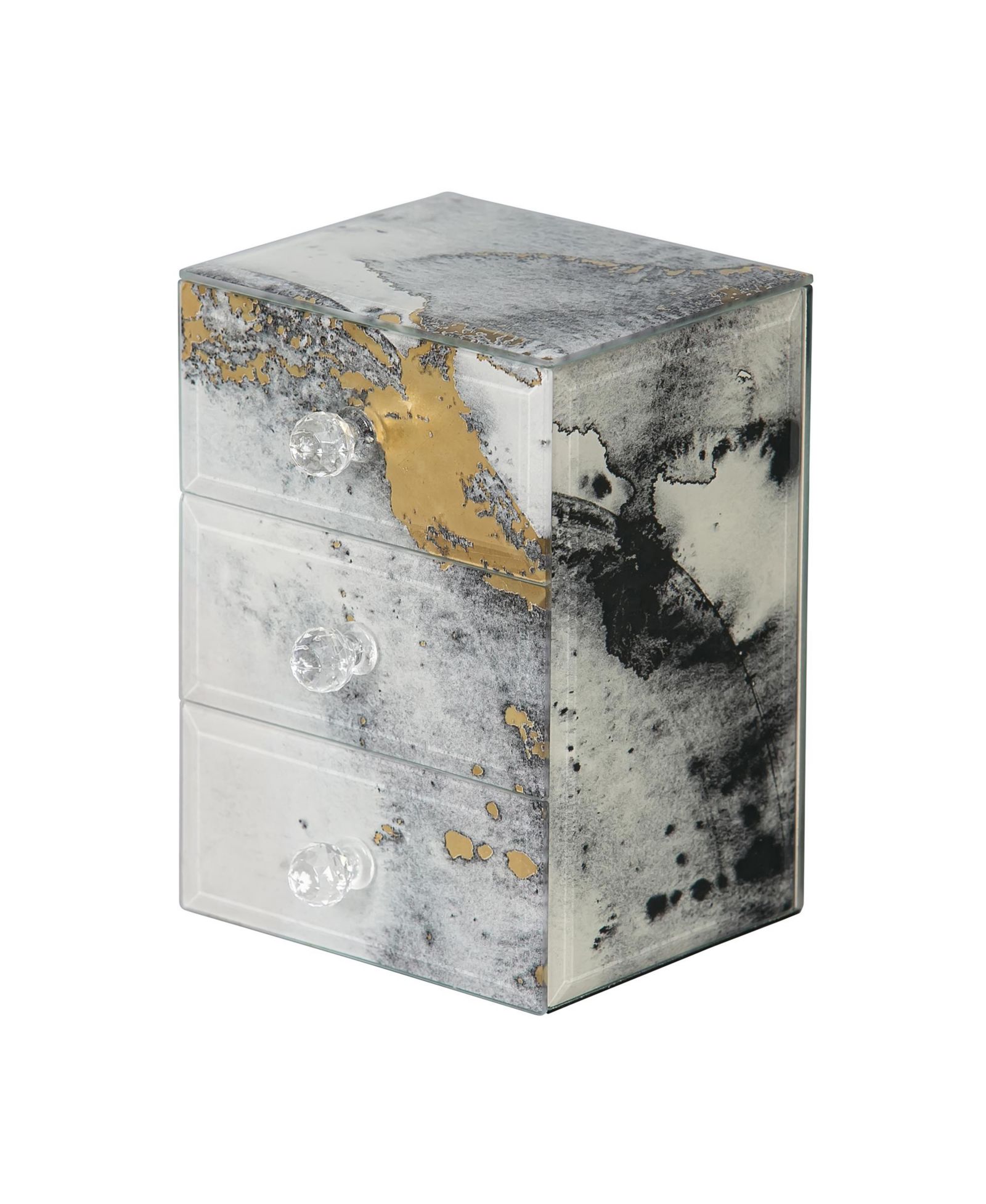 Шкатулка для украшений Mele Co. Maura Marbled Glass с золотыми акцентами