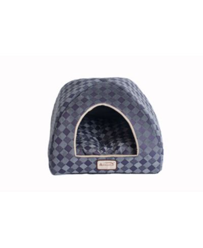 Armarkat лежанка для кошек C65HHG/LS, фиолетово-серый клетчатый узор сremovable washable подушкой