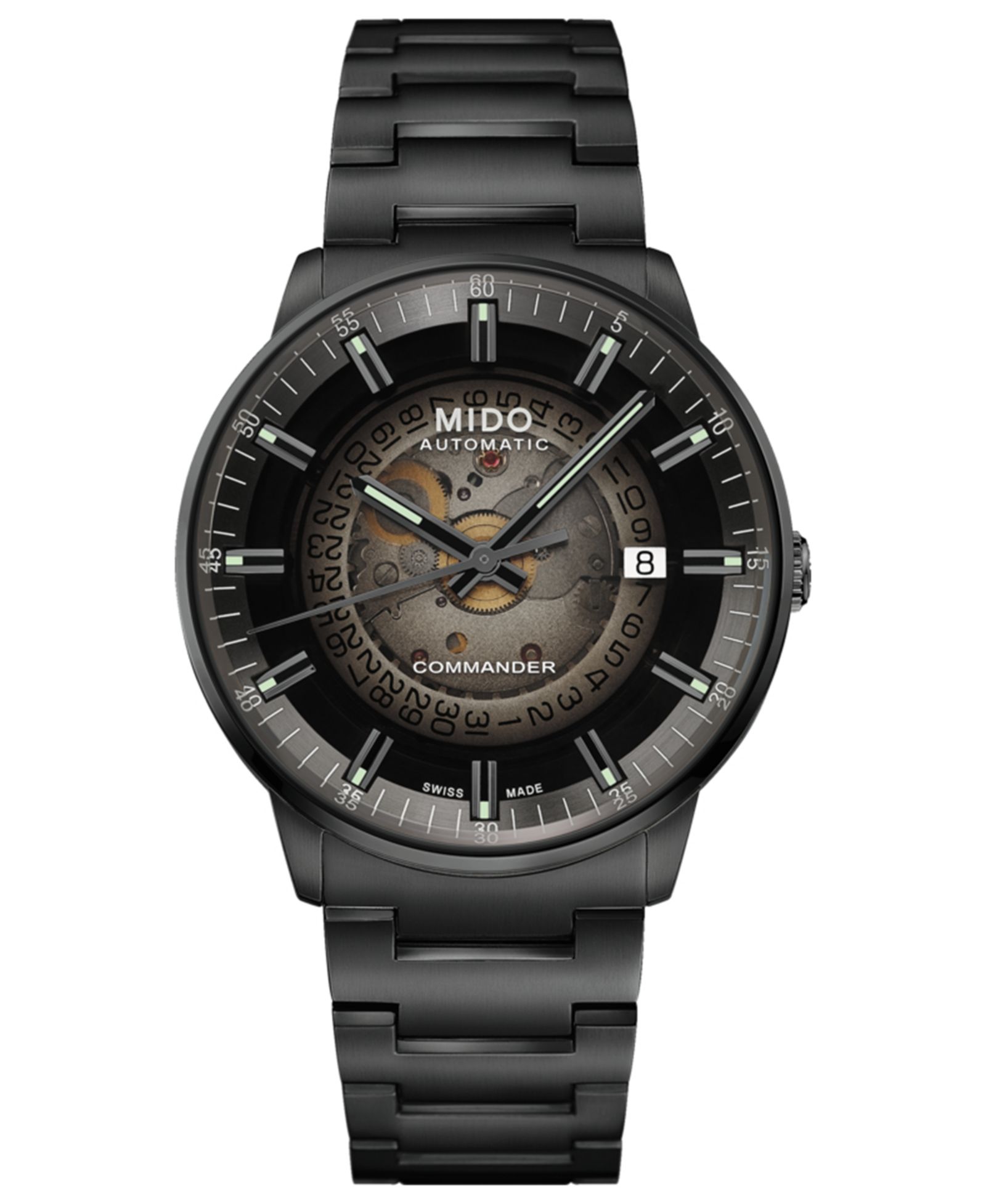 Мужские часы Mido Commander Automatic Gradient Black PVD, 40mm
