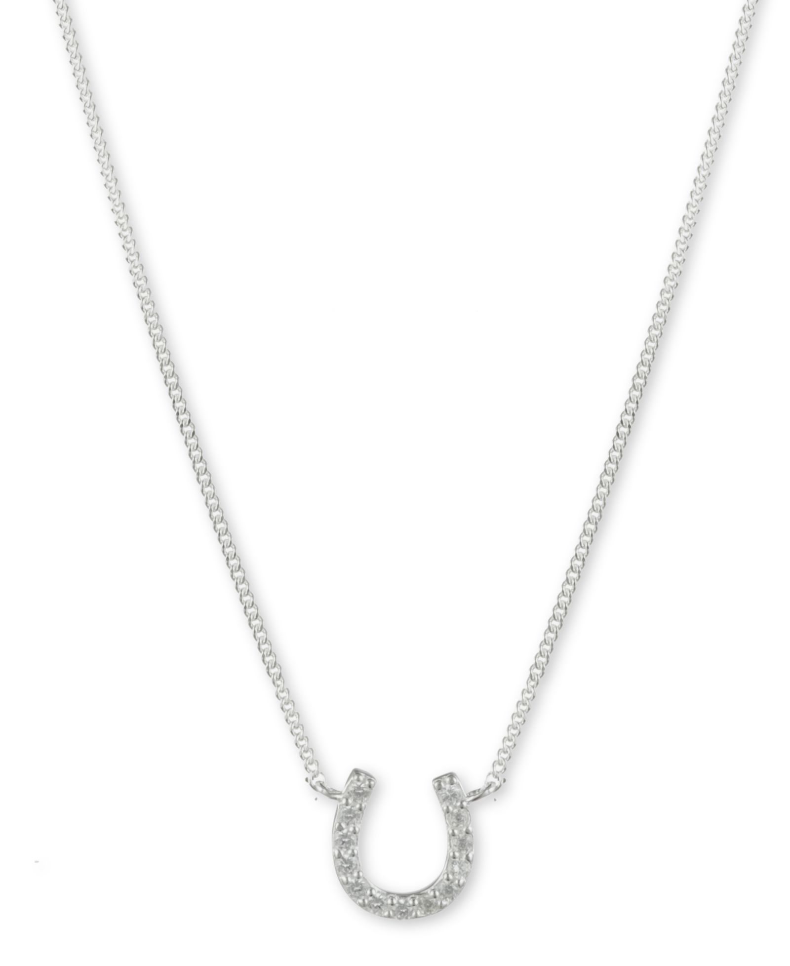 Lauren Ralph Lauren Ожерелье с подвеской Horseshoe из кубического циркония, 14" + 3" удлинитель