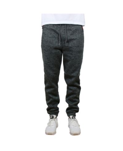 Мужские спортивные брюки Galaxy By Harvic Slim-Fit Marled Fleece с боковыми карманами на молнии