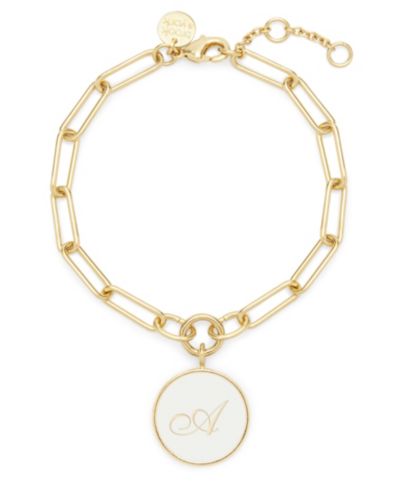 Браслет brook & york Callie Enamel Initial с позолотой 14K