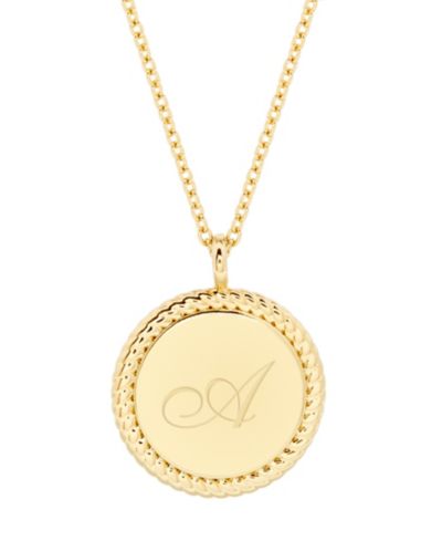 brook & york кулон Charlie с инициалом, позолоченное золото 14K