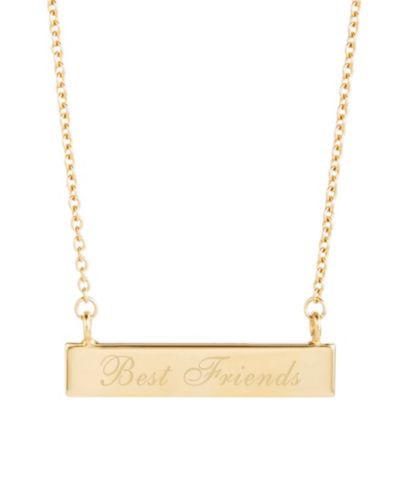 brook & york Подвеска в виде полоски Best Friends с позолотой 14K
