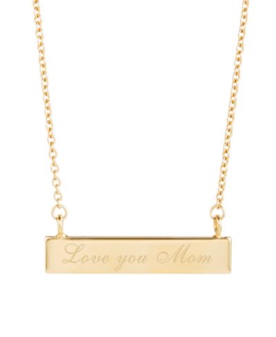 brook & york ожерелье-бар Love You Mom с напылением 14K Gold Plated