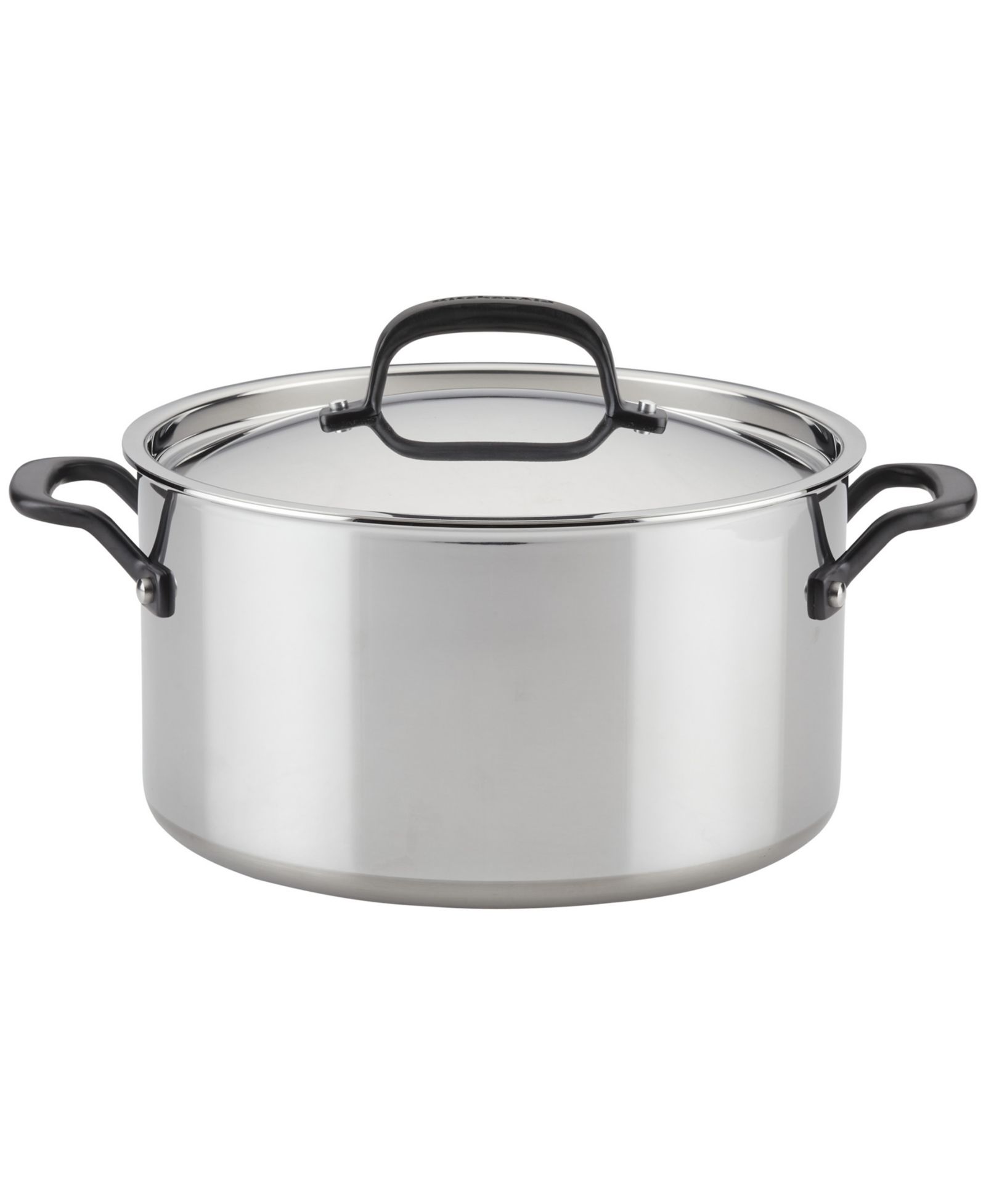 Кастрюля KitchenAid 5-Ply Clad Stainless Steel 8 Quart Stockpot с крышкой