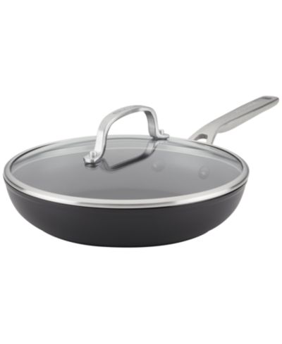 Сковорода с крышкой KitchenAid Hard-Anodized Induction, 10", Matte Black
