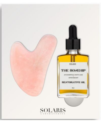 Набор Solaris Laboratories NY Gua Sha и масло шиповника, 12 oz