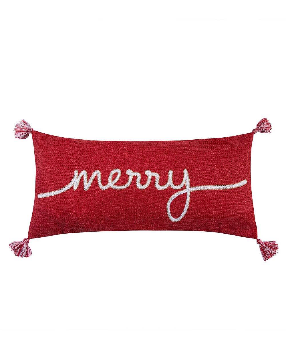Levtex Spencer Plaid Merry Decorative Pillow, 14" x 30"