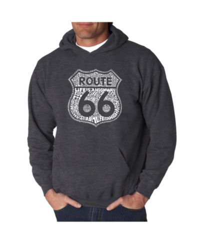 Мужское худи LA Pop Art Word Art - Route 66 - Life is a Highway