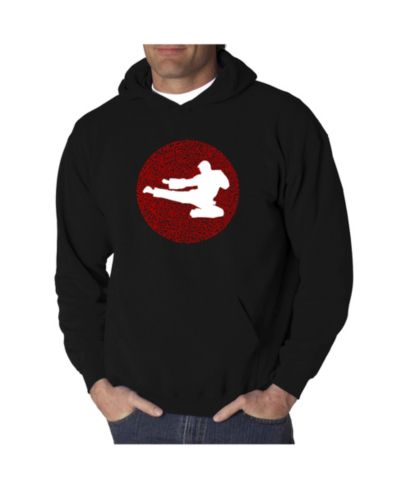 Мужской толстовка LA Pop Art Word Art Hooded - Types of Martial Arts