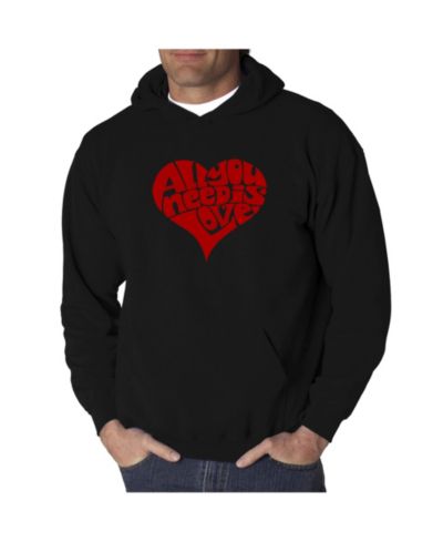 Мужская толстовка с капюшоном LA Pop Art Word Art All You Need Is Love