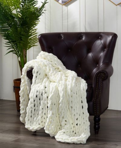 American Heritage Textiles Chenille Knitted Throw, 40" x 50"