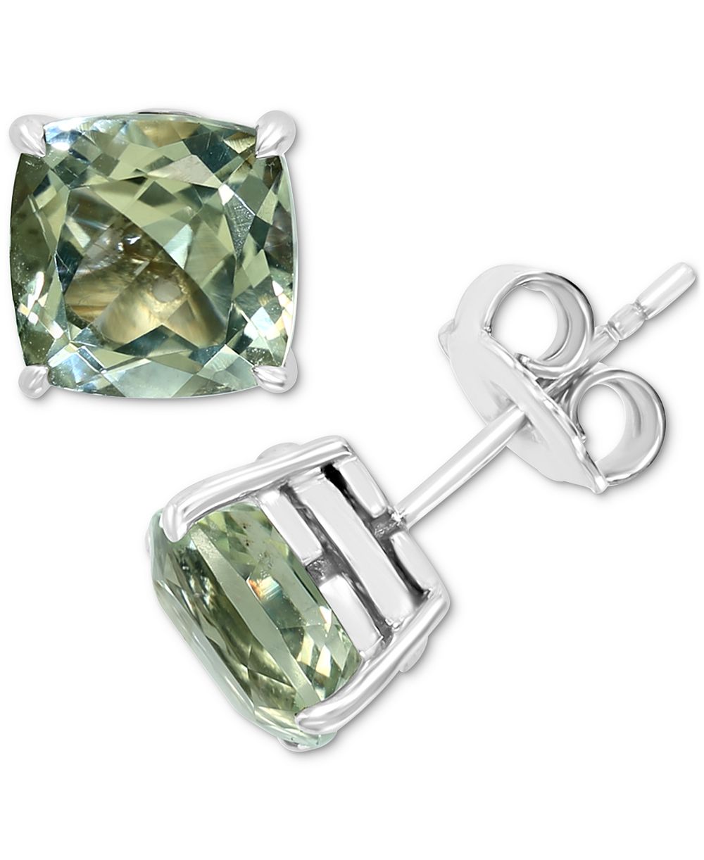 Серьги-гвоздики EFFY® Green Quartz в стерлинговом серебре