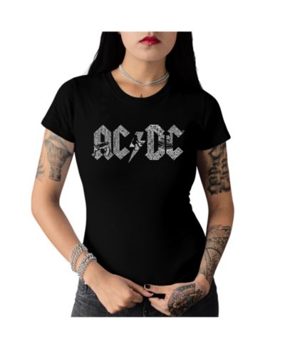 La Pop Art Women's AC/DC Word Art T-Shirt