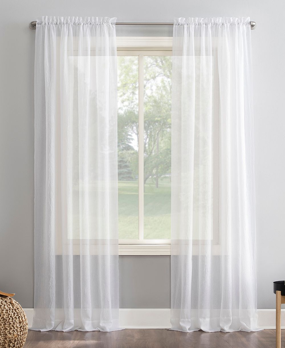 No. 918 Crushed Voile Sheer Rod Pocket Curtain Panel