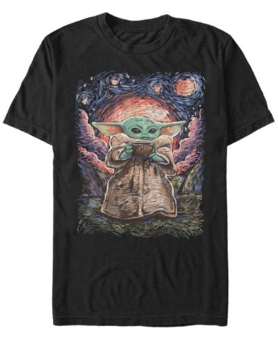 Fifth Sun Men's Star Wars Mandalorian Sipping Starries Short Sleeve T-shirt