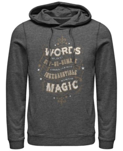 Fifth Sun Men's Deathly Hallows 2 Humble Words Fleece Pullover Hoodie