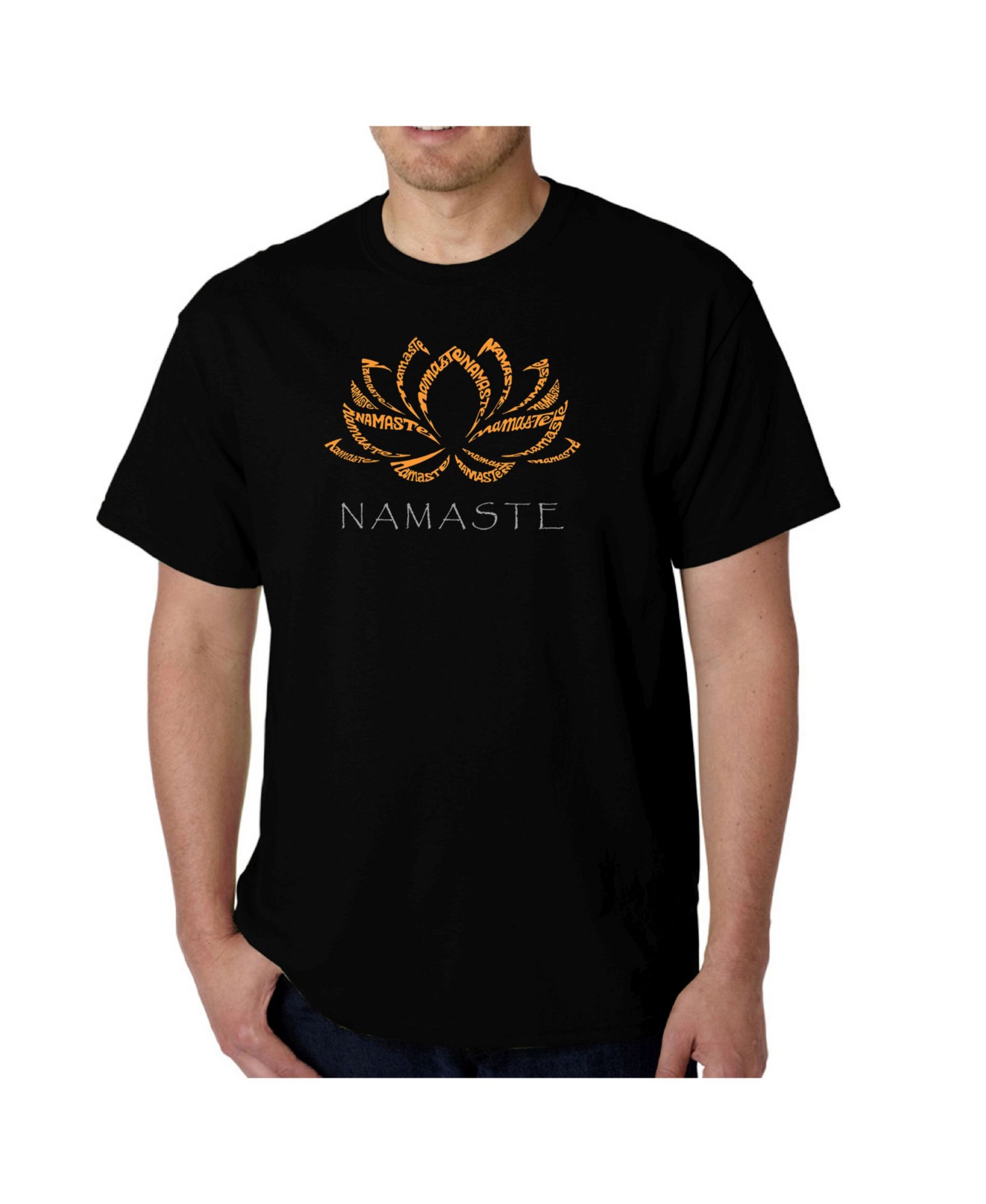 LA Pop Art Men's Namaste Word Art T-Shirt