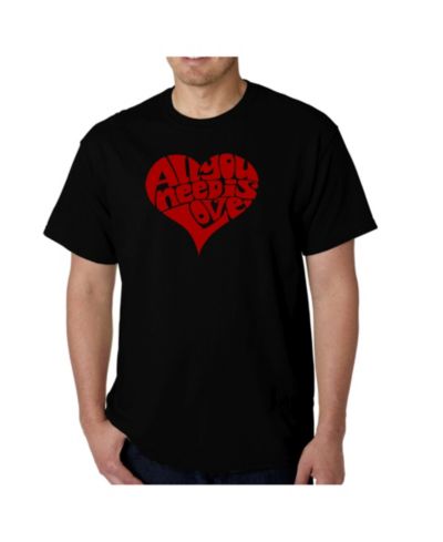 LA Pop Art Men's All You Need is Love Word Art T-Shirt