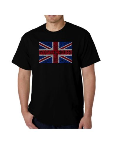 LA Pop Art Men's God Save The Queen Word Art T-Shirt