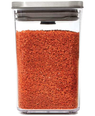 OXO Steel Pop Small Square Short 1.1-Qt. Food Storage Container
