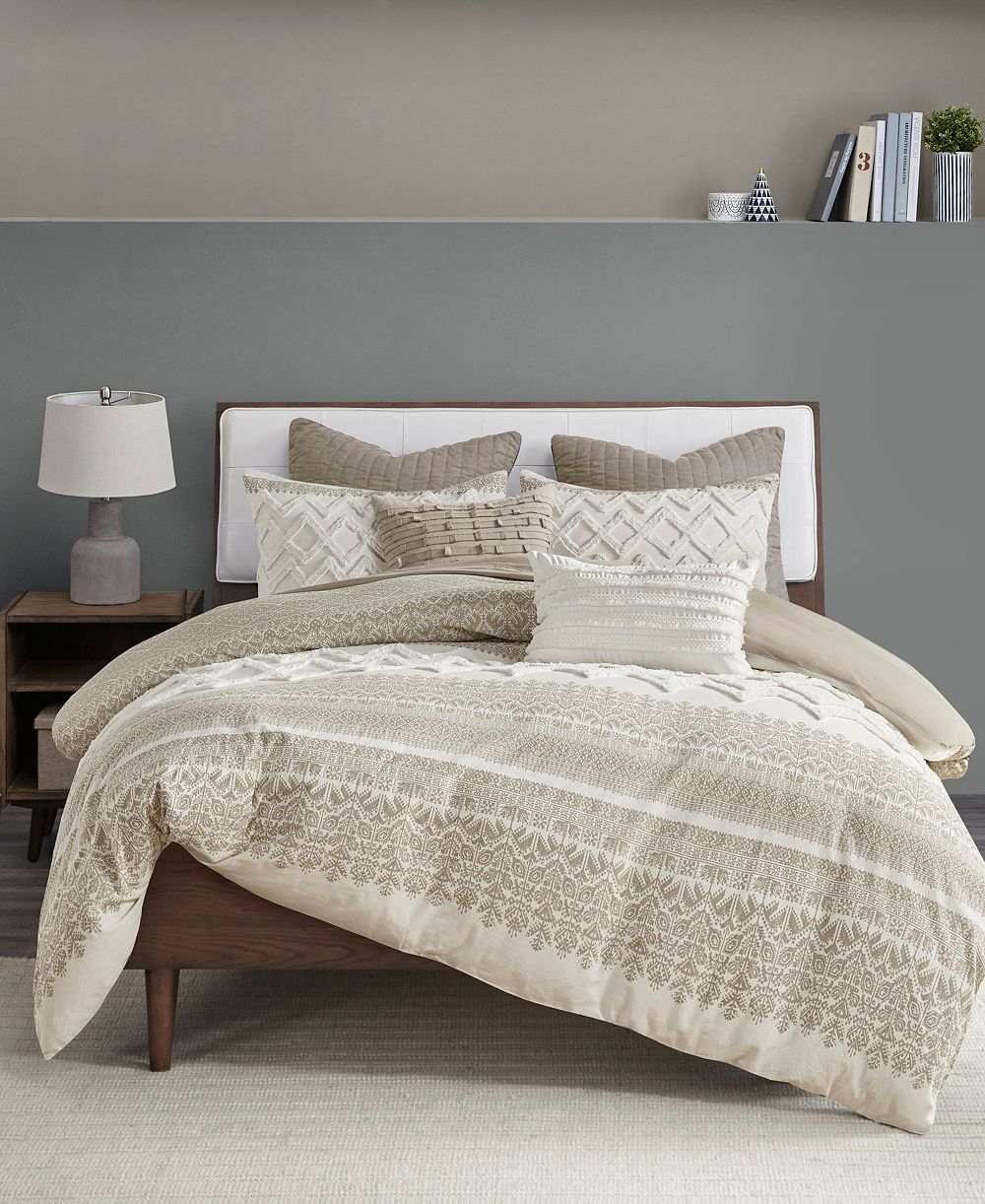INK+IVY Mila Chenille 3-Pc. Duvet Cover Set, Full/Queen