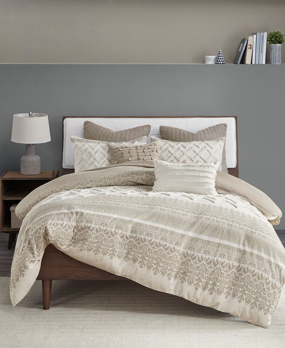INK+IVY Mila Chenille 3-Pc. Duvet Cover Set, King/California King