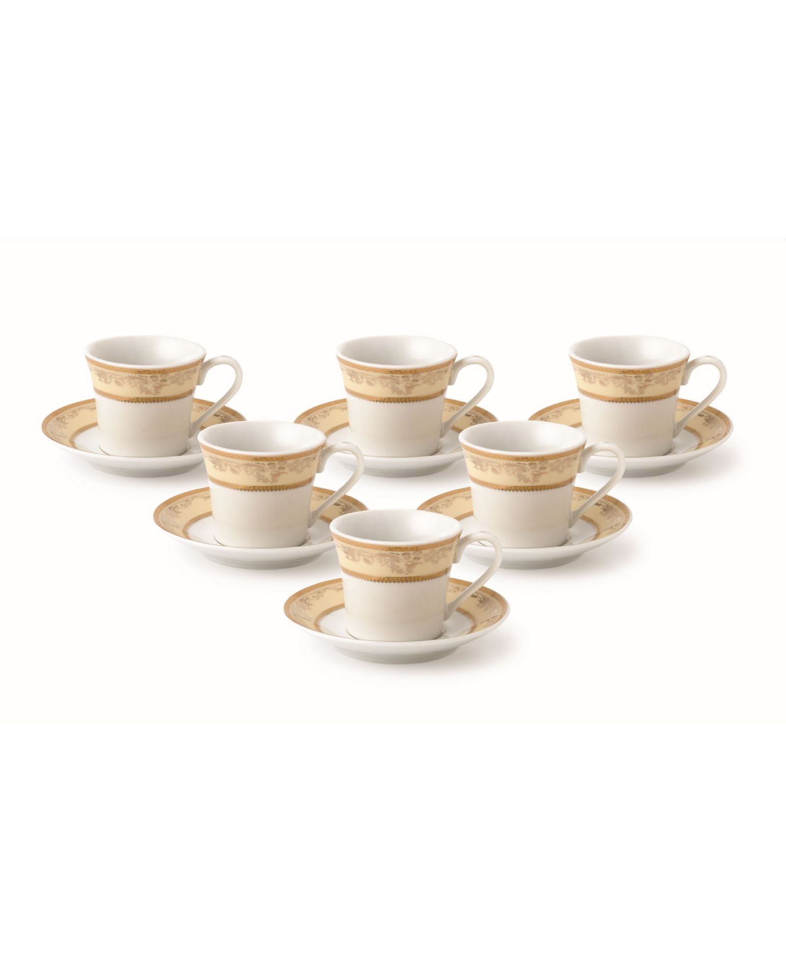 Набор чашек для эспрессо и блюдец Lorren Home Trends, 12 шт., 2oz, на 6 персон