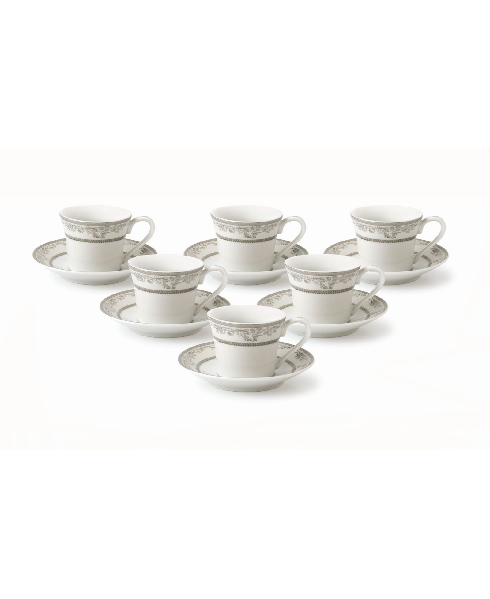 Набор чашек и блюдец Lorren Home Trends 12 Piece 2oz Espresso