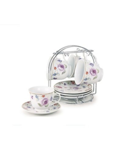 Lorren Home Trends Coffee Cup & Saucers, Service for 4