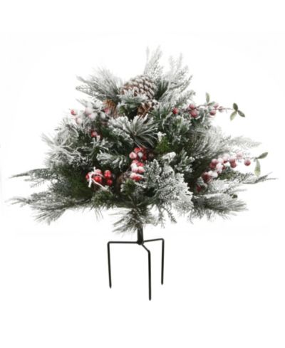 National Tree Company Snowy Bedford Urn Filler с LED Lights на батарейках