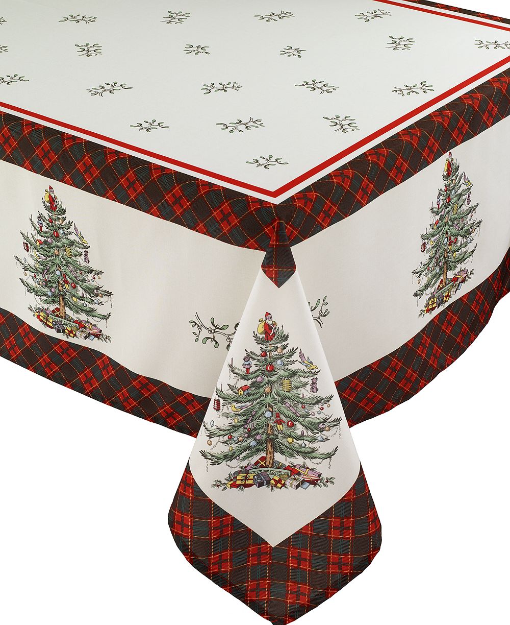 Скатерть Spode Christmas Tree Tartan разноцветная 60x144