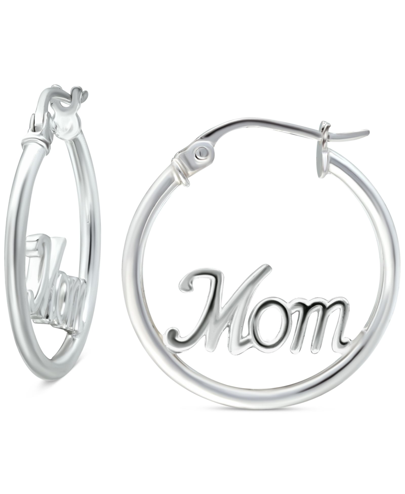 Серьги-кольцо Giani Bernini Infinity Accent Small в Sterling Silver, 0.75"