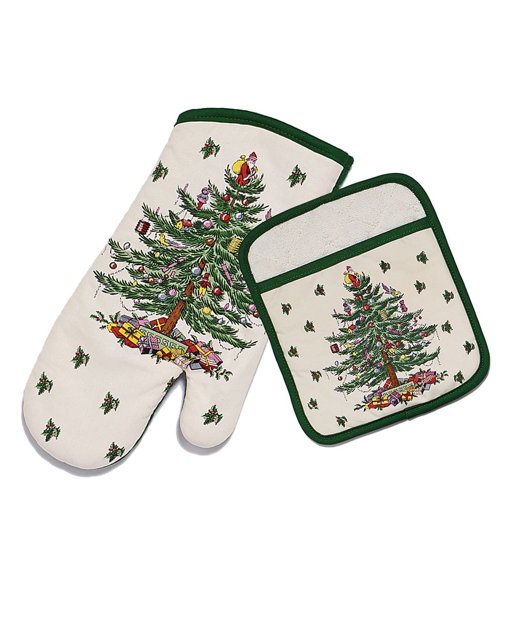 Набор подставок и прихваток Spode Christmas Tree Ivory/Green